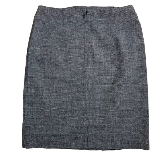 Vintage Dress Barn Skirt Suit Set 8 Black Check Double Breasted Satin Collar - Picture 9 of 10